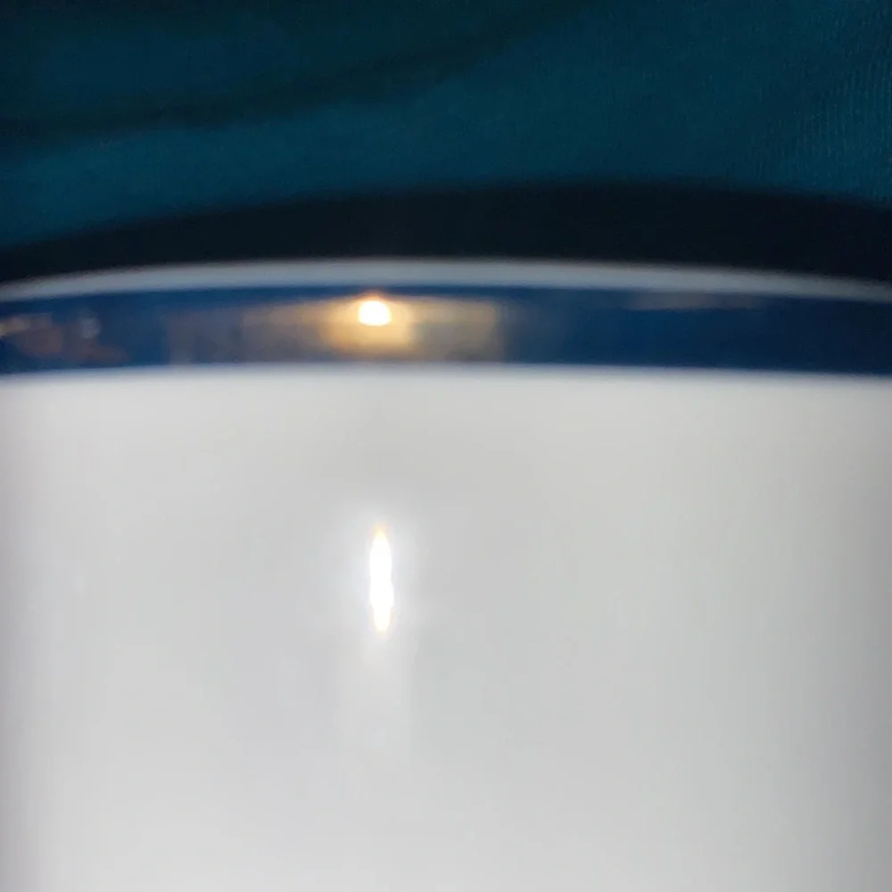 Williams Sonoma Gold Rimmed and Trim Monogramed “N” Coffee/Tea Mug -Holds 16oz